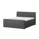 Switch Boxspringbett mit Bettkasten Carina ¦ grau ¦ Maße (cm): B: 191 H: 112