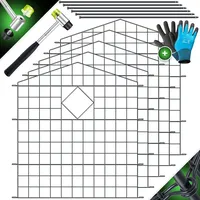 Kesser KESSER® Teichzaun Gartenzaun Steckzaun Komplettset Metall Zaunelemente Inkl.