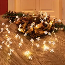 goobay LED-Lichterkette Silberdraht 1,30 m Warmweiß