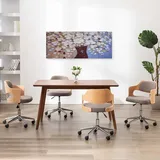 vidaXL Leinwandbild-Set Blumen in Vase Mehrfarbig 150×60 cm