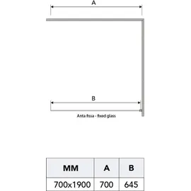 Kiamami Valentina Duschkabine mit Tür 70 x 120 cm Transparent 6 mm