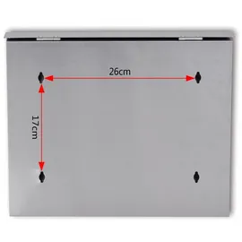 vidaXL Briefkasten Edelstahl 18/8 mit Zeitungsfach