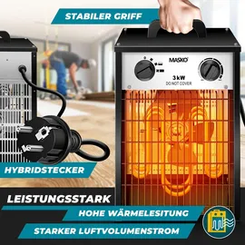 Masko Elektroheizer 3 KW weiß
