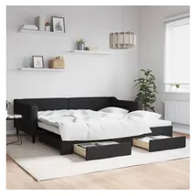 vidaXL Tagesbett 100 x 200 cm Schwarz