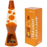 FISURA – Terrakotta Lavalampe ohne Strom. Umweltfreundliche Lampe. Originelles Geschenk. 29 cm x 8,5 cm (Kerze nicht enthalten), Orange/Abendrot im Zickzackmuster (Sunset Chevron)