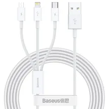 Baseus Superior USB 2.0 1,5 m USB / USB-C / Lightning 3.5A 1.2m (white)