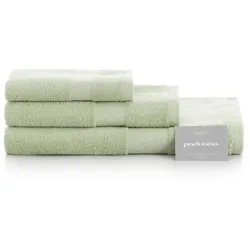 Set mit 3 hellgrünen PADUANA-Handtüchern