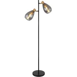 GLOBO Stehleuchte Retro 34x25x160 cm 2x E27 schwarz