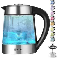 Ecosa Glas Wasserkocher mit Temperatureinstellung | 40°C - 100°C