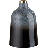 Gilde Vase aus Metall, - Deko Wohnzimmer Geschenk für Frauen - Farben: Grau Schwarz Höhe 25 cm