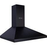 Wiggo Dunstabzugshaube 60cm I Wandhaube für Abluft oder Umluft Dunstabzug 300m3/h mit LED-Beleuchtung & 3 Leistungsstufen I Wandhaube inkl. Fettf... - Schwarz