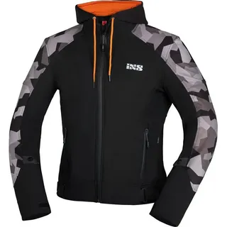 IXS Moto Camo Motorrad Zip Hoodie, schwarz/camouflage, M