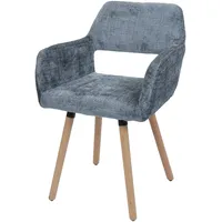 Mendler Esszimmerstuhl HWC-A50 II, Stuhl Küchenstuhl Polsterstuhl, Holz Stoff/Textil