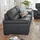 Calia Italia Couch Leder 3-Sitzer Schwarz