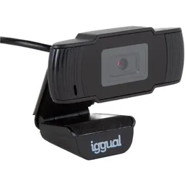 IGGUAL Webcam HD 720p Schwarz
