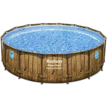 BESTWAY Power Steel Swim Vista Series Frame Pool rund Set 488 x 122 cm inkl. Filterpumpe