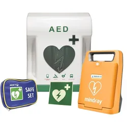 Mindray - Beneheart C1A Defibrillator - vollautomatischer Erste-Hilfe Defibrillator + ARKY Core Plus Schrank