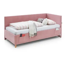 Meise Möbel Polsterbett Cool 120 x 200 cm rose inkl. Rückenelement