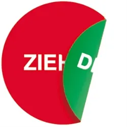 Aufkleber Piktogramm Ziehen/Drücken, Folie, doppelseitig, Ø 100 mm