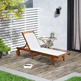 Outsunny Sonnenliege Gartenliege verstellbar Liegestuhl Gartenmöbel Relaxliege
