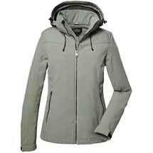 KILLTEC Damen Softshelljacke Softshell Jacke mit abzippbarer Kapuze Damen Softshelljacke wasserabweisend, Winddicht, atmungsaktiv 00762-helloliv 42