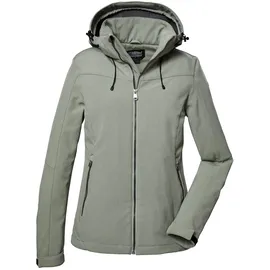 KILLTEC Damen Softshelljacke Softshell Jacke mit abzippbarer Kapuze Damen Softshelljacke wasserabweisend, Winddicht, atmungsaktiv 00762-helloliv 42