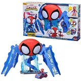 SPIDEY AND HIS AMAZING FRIENDS Hasbro Spidey and His Amazing Friends Web-Quartier Spielset mit Lichtern, Geräuschen, Spidey und Fahrzeug, ab 3 Jahren, F1461, Mehrfarbig