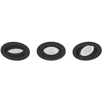Philips Centura 3er Pack rund schwarz