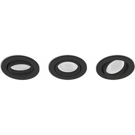 Philips Centura 3er Pack rund schwarz