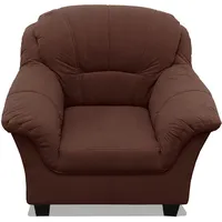 Home Affaire Sessel Budapest Baumwolle/Mikrofaser/Chenille 98 x 84 x 80 cm Braun mit Rollen