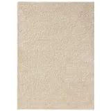 benuta Basic Hochflor Shaggyteppich Soho Cream 80x150 cm - Bettvorleger für Schlafzimmer