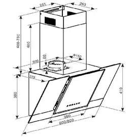 Kaiser AT 6438 F ECO Dunstabzugshaube 60 cm Weiß