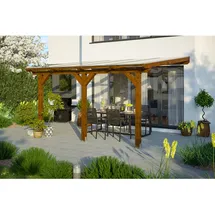 SKANHOLZ Terrassenüberdachung Andria 434 x 300 cm nussbaum