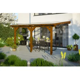 SKANHOLZ Terrassenüberdachung Andria 434 x 300 cm nussbaum