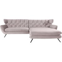 Candy 3C Candy Ecksofa »Beatrice L-Form«, mit Rückensteppung im Rautenmuster rosa