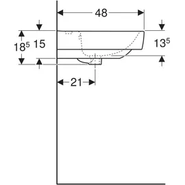 Geberit Renova Plan Doppelwaschtisch 130 x 48 cm (501710001)