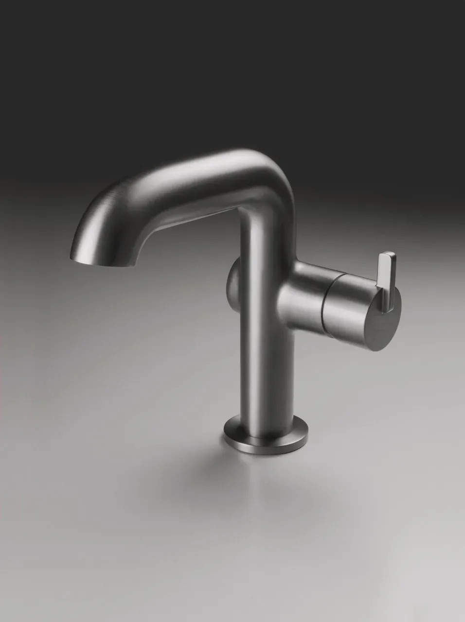 Neuesbad Serie 600 Waschtischarmatur mit geradem Auslauf ohne Ablaufgarnitur, Oberfläche: Titanium NB1BQS_D24M1
