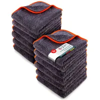 Glart 443TPO Premium Flausch 12er Set Auto Mikrofasertücher mit 600 GSM, Microfasertuch saugstark und ultra weiche fusselfreie Autopflege Poliertücher Waschset f. Pkw und Motorrad 40 x 40 cm orange,