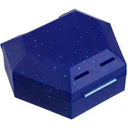 Zahnspangenbox mit Kordel Farbe Blau mit Glitzer