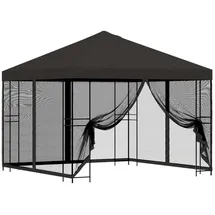 vidaXL Garten Pavillon 3 x 3 m inkl. 4 Seitenteile Anthrazit