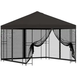 vidaXL Garten Pavillon 3 x 3 m inkl. 4 Seitenteile Anthrazit