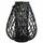 Chic Antique Laterne geflochten Schwarz