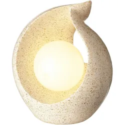 Lumineo LED Solar Tischleuchte 17x13x19cm Keramik gesprenkelt Warmweiß