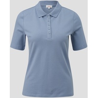 s.Oliver Poloshirt aus Baumwollstretch, Damen, blau, 44