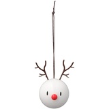 Hoptimist Reindeer Ornament 5 x 5,8 x 8,2 cm 2 Stck. White