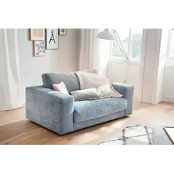 KAWOLA Doppelsessel MADELINE Loveseat Cord hellblau