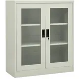 vidaXL Milva Aktenschrank 90 x 40 x 105 cm Silber