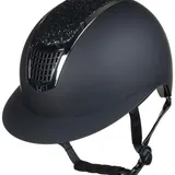 HKM Unisex – Erwachsene Glamour Shield Reithelme, 9171 schwarz/Silber, S=52-54cm