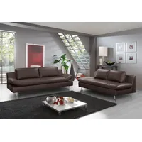 PLACES OF STYLE 3-2 Garnitur NaturLEDER 2-Sitzer + 3-Sitzer Braun