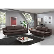 PLACES OF STYLE 3-2 Garnitur NaturLEDER 2-Sitzer + 3-Sitzer Braun